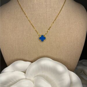 Blue Clover Gold Plated Necklace